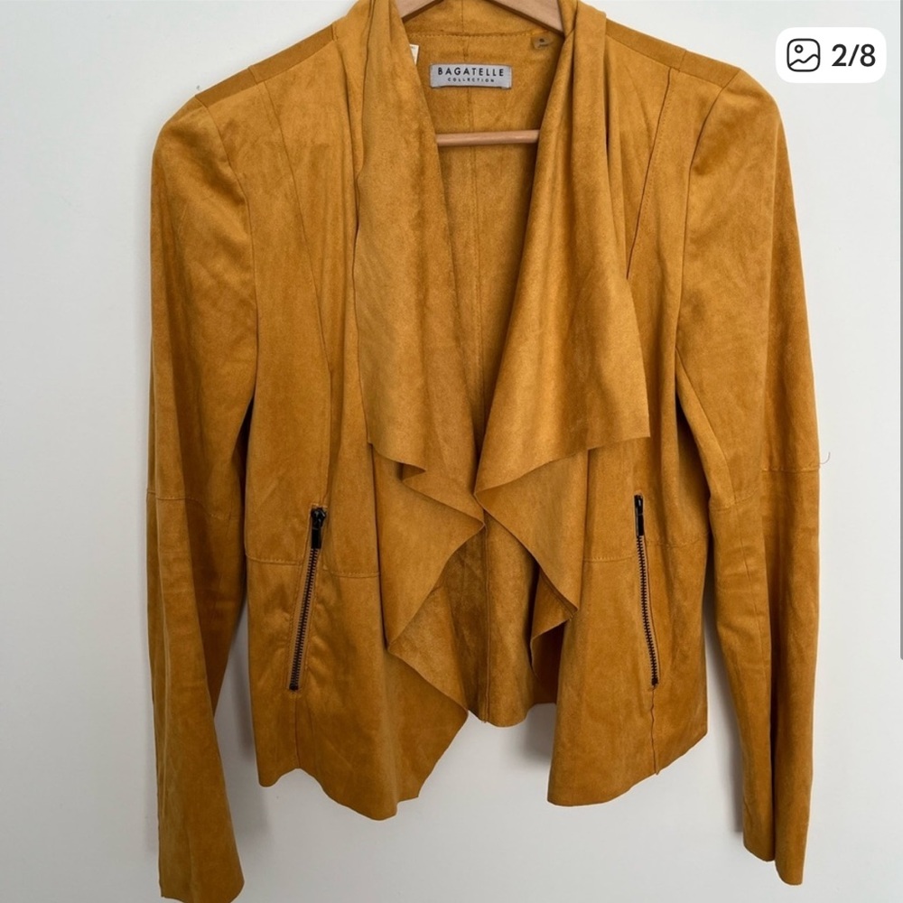 Bagatelle Women's Mustard Open Front Blazer Size S